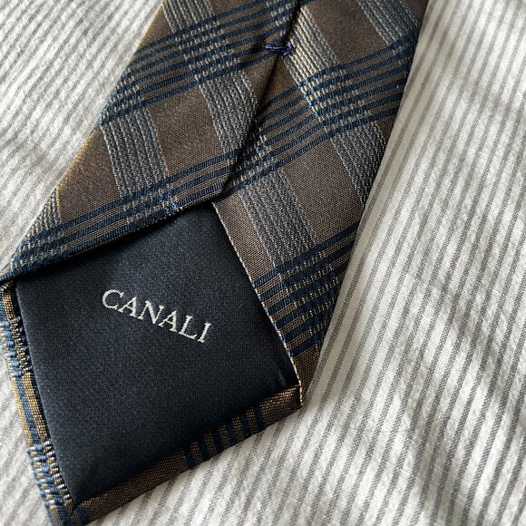 Canali Made in Italy Neck Tie 100% Silk - Picture 5 of 7